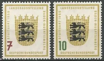 DEUTSCHLAND 1955 Mi-Nr. 212/13 ** MNH