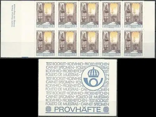 SCHWEDEN 1965 Probeheft Markenheft - booklet ** MNH