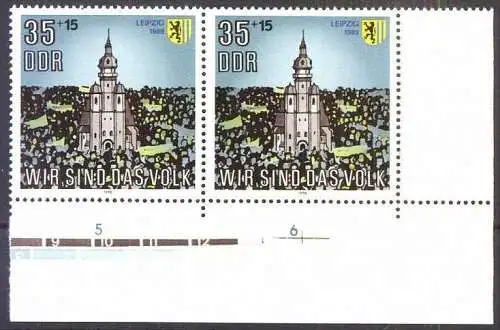 DDR 1990 Mi-Nr. 3315 2 x** MNH