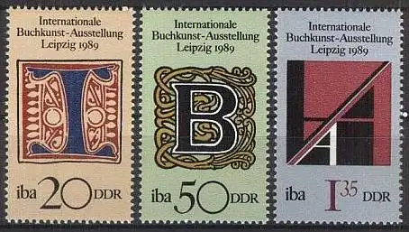 DDR 1989 Mi-Nr. 3245/47 ** MNH
