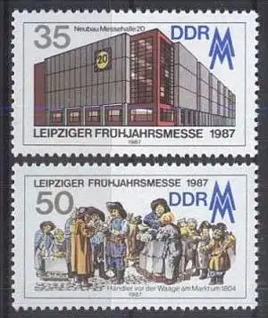 DDR 1987 Mi-Nr. 3080/81 ** MNH