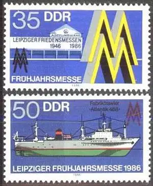 DDR 1986 Mi-Nr. 3003/04 ** MNH