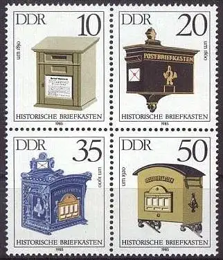 DDR 1985 Mi-Nr. 2924/27 Viererblock ** MNH