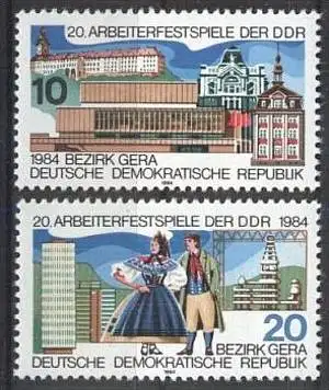 DDR 1984 Mi-Nr. 2880/81 ** MNH