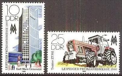 DDR 1980 Mi-Nr. 2498/99 ** MNH