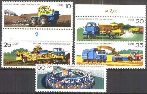 DDR 1977 Mi-Nr. 2236/40 ** MNH