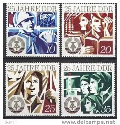 DDR 1974 Mi-Nr. 1949/52 ** MNH