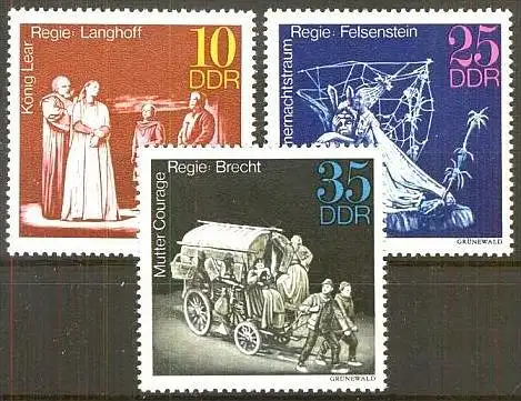 DDR 1973 Mi-Nr. 1850/52 ** MNH
