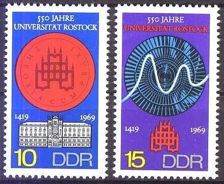 DDR 1969 Mi-Nr. 1519/20 ** MNH