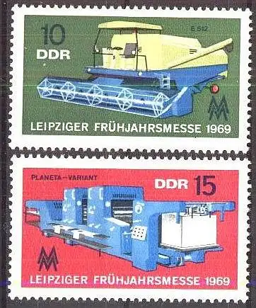 DDR 1969 Mi-Nr. 1448/49 ** MNH