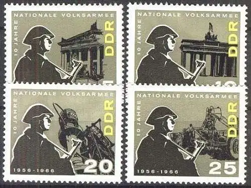 DDR 1966 Mi-Nr. 1161/64 ** MNH