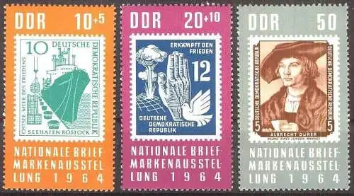 DDR 1964 Mi-Nr. 1056/58 ** MNH