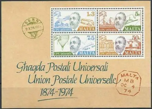 MALTA 1974 Mi-Nr. Block 4 ** MNH