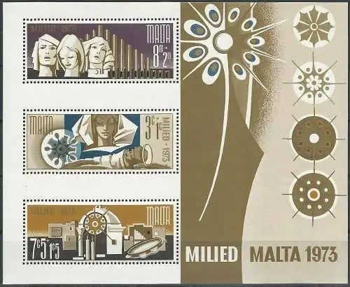 MALTA 1973 Mi-Nr. Block 3 ** MNH