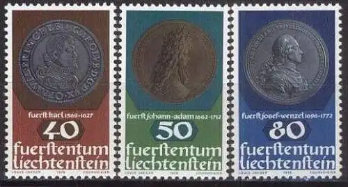 LIECHTENSTEIN 1978 Mi-Nr. 710/12 ** MNH