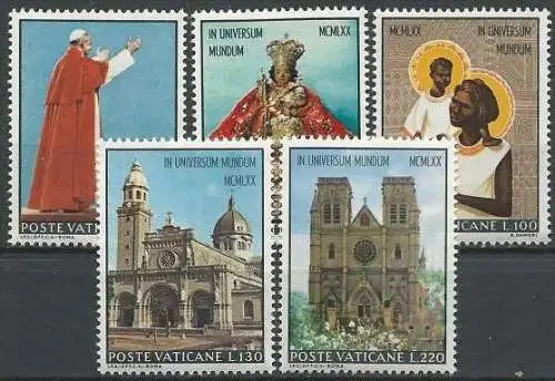 VATIKAN 1970 Mi-Nr. 572/76 ** MNH