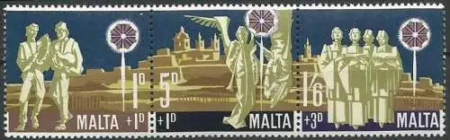 MALTA 1969 Mi-Nr. 398/00 Zusammendruck ** MNH