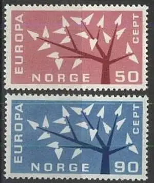 NORWEGEN 1962 Mi-Nr. 476/77 ** MNH - CEPT