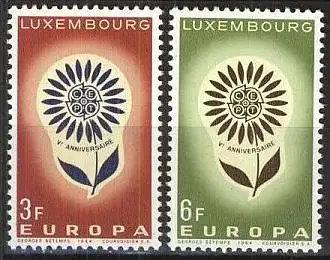 LUXEMBURG 1964 Mi-Nr. 697/98 ** MNH - CEPT