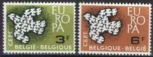 BELGIEN 1961 Mi-Nr. 1253/54 ** MNH - CEPT