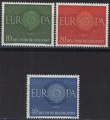 DEUTSCHLAND 1960 Mi-Nr. 337/39 ** MNH - CEPT