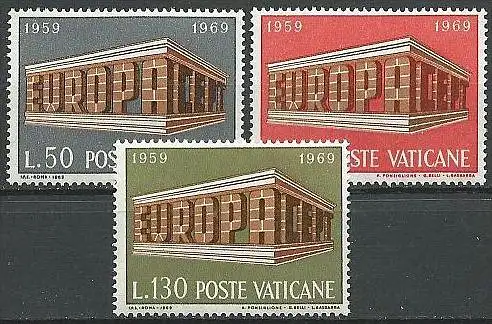 VATIKAN 1969 Mi-Nr. 547/49 ** MNH - CEPT