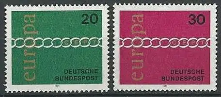 DEUTSCHLAND 1971 Mi-Nr. 675/76 ** MNH - CEPT