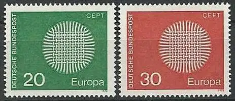 DEUTSCHLAND 1970 Mi-Nr. 620/21 ** MNH - CEPT