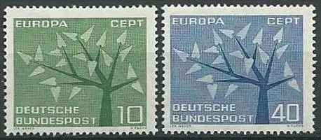 DEUTSCHLAND 1962 Mi-Nr. 383/84 ** MNH - CEPT