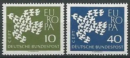 DEUTSCHLAND 1961 Mi-Nr. 367/68  ** MNH - CEPT