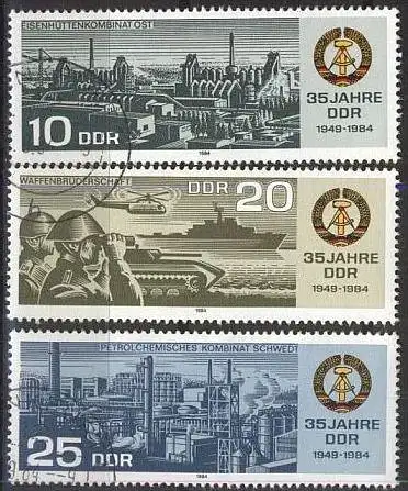 DDR 1984 Mi-Nr. 2893/95 o used