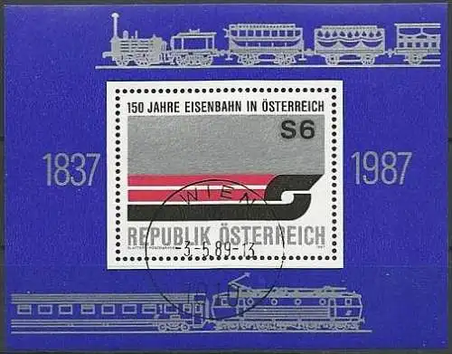 ÖSTERREICH 1987 Mi-Nr. Block 9 o used - aus Abo