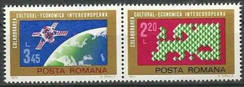 RUMÄNIEN 1974 Mi-Nr. 3189/90 ** MNH