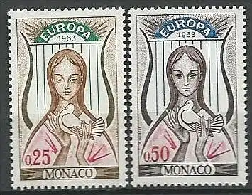 MONACO 1963 Mi-Nr. 742/43 ** MNH