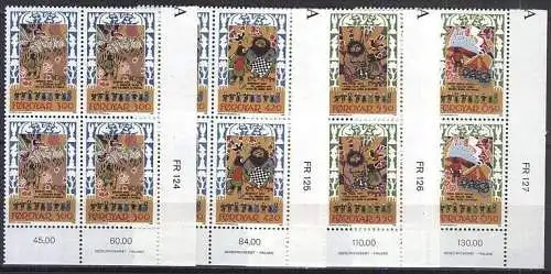 FÄRÖER 1986 Mi-Nr. 130/33 Eckrand-Viererblocks ** MNH