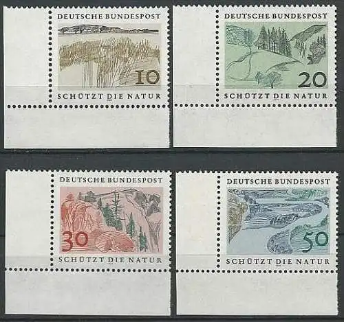 DEUTSCHLAND 1969 Mi-Nr. 591/94 Eckrand ** MNH