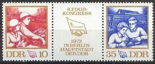 DDR 1972 Mi-Nr. 1761/62 ** MNH
