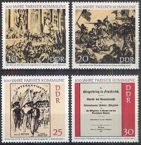 DDR 1971 Mi-Nr. 1655/58 ** MNH