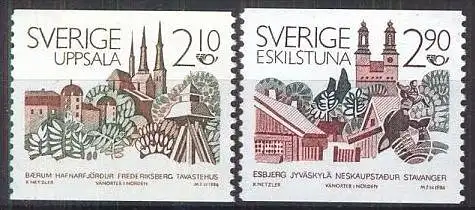 SCHWEDEN 1986 Mi-Nr. 1395/96 ** MNH