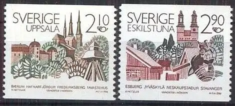 SCHWEDEN 1986 Mi-Nr. 1395/96 ** MNH