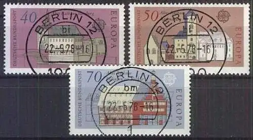 DEUTSCHLAND 1978 Mi-Nr. 969/71 o used - aus Abo