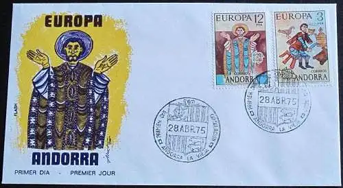 SPAN. ANDORRA 1975 Mi-Nr. 96/97 FDC - CEPT