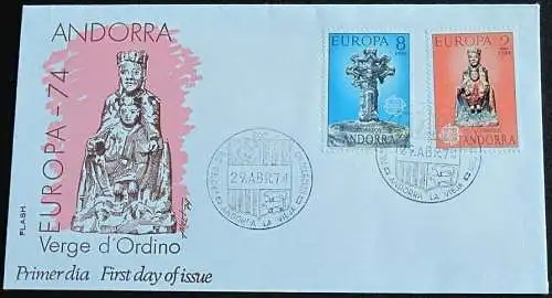 SPAN. ANDORRA 1974 Mi-Nr. 88/89 FDC - CEPT