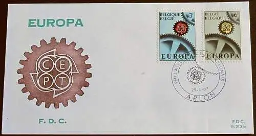 BELGIEN 1967 Mi-Nr. 1472/73 FDC - CEPT