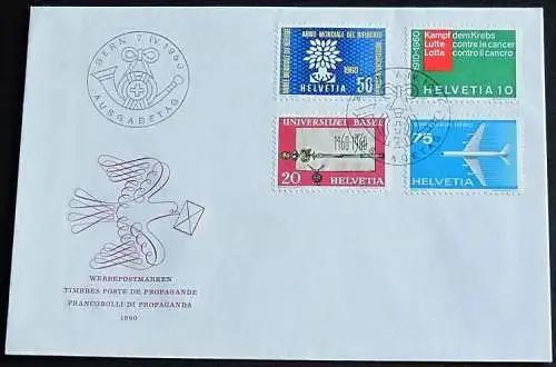 SCHWEIZ 1960 Mi-Nr. 692/95 FDC