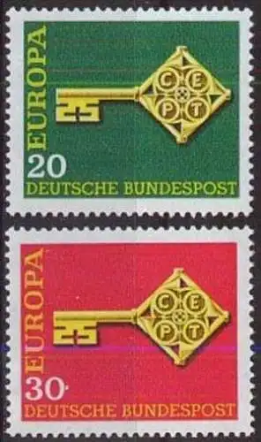 DEUTSCHLAND 1968 Mi-Nr. 559/60 ** MNH