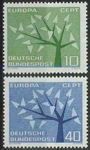 DEUTSCHLAND 1962 Mi-Nr. 383/84 ** MNH