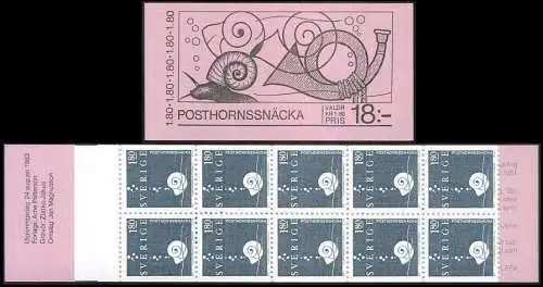 SCHWEDEN 1983 Mi-Nr. MH 10x 1248 Markenheft - booklet ** MNH