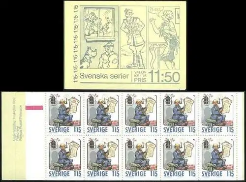 SCHWEDEN 1980 Mi-Nr. MH 10x 1125 Markenheft - booklet ** MNH