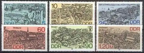 DDR 1988 Mi-Nr. 3161/66 ** MNH